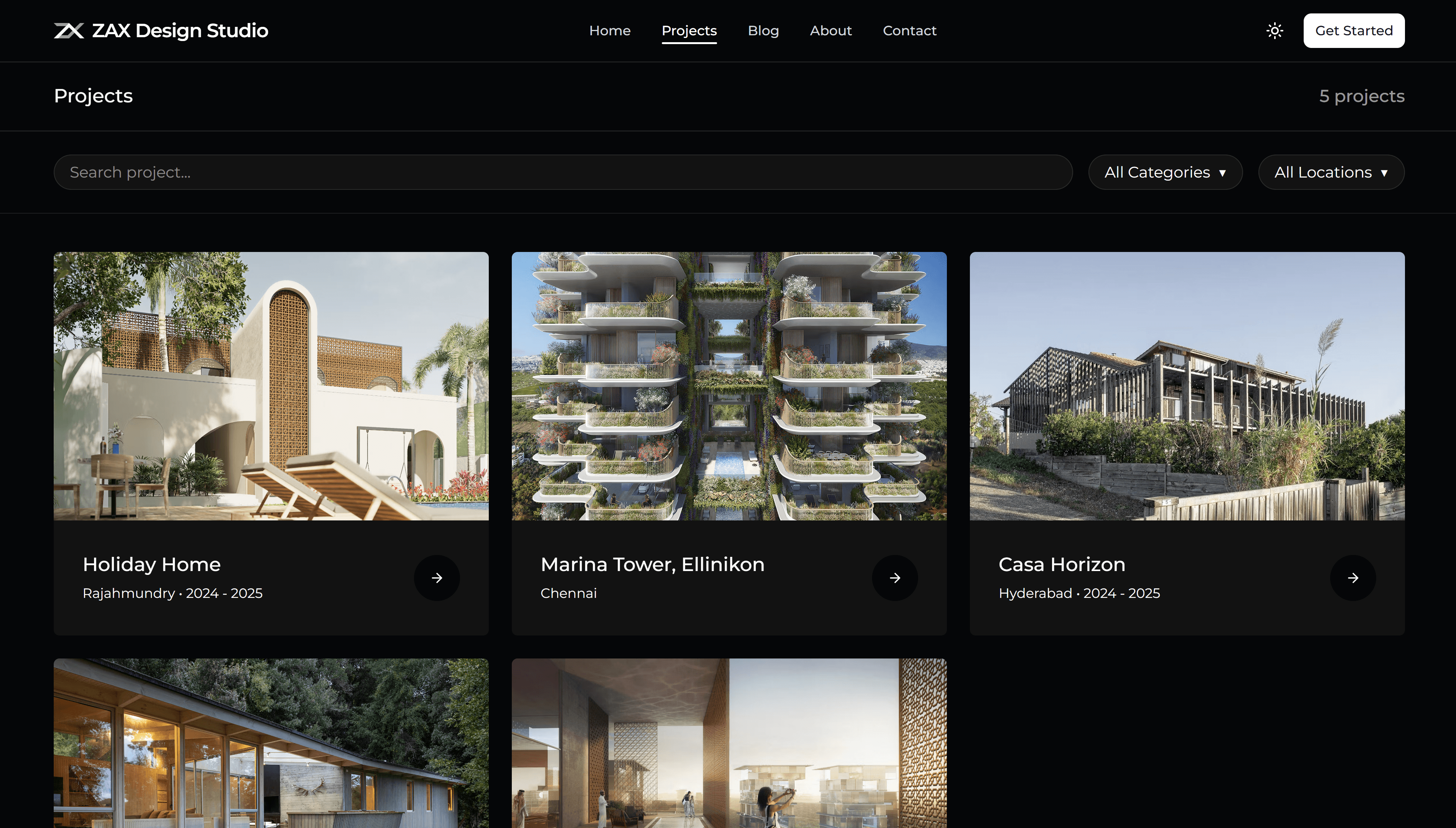 ZAX Design Studio Website