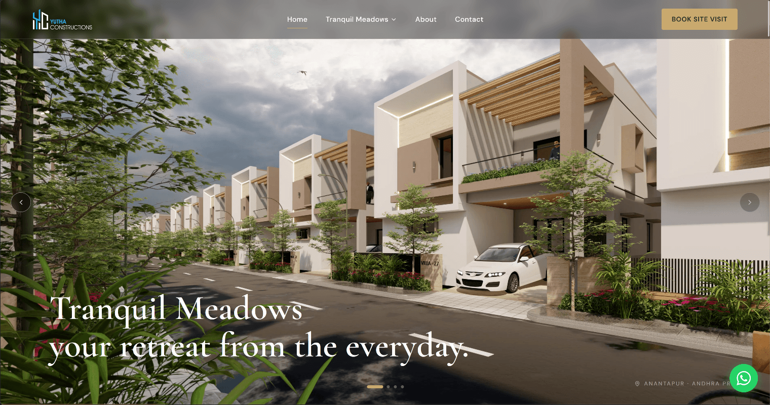 Yutha Constructions website imagery