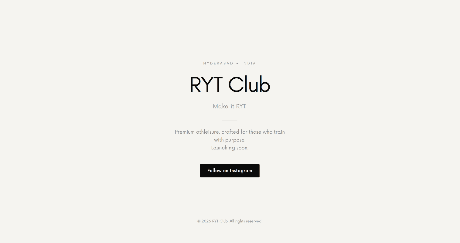 RYT Club website imagery